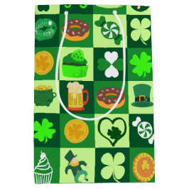 Sankt Patrick Day Icons Seamless Mönster