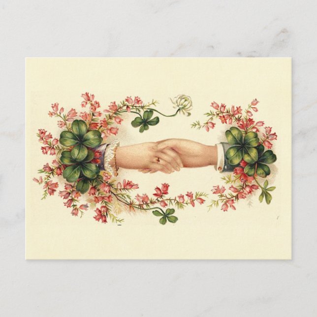 Sankt Patrick handskakning Vykort (Framsida)