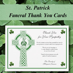 Sankt Patrick Irish Kor Shamrocks Condolence Tack Kort