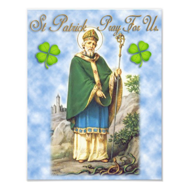 Sankt Patrick, Patron Saint of Ireland. Fototryck (Framsidan)