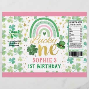 Sankt Patrick Rosa Lucky One Chip Bag Wrapper Reklamblad