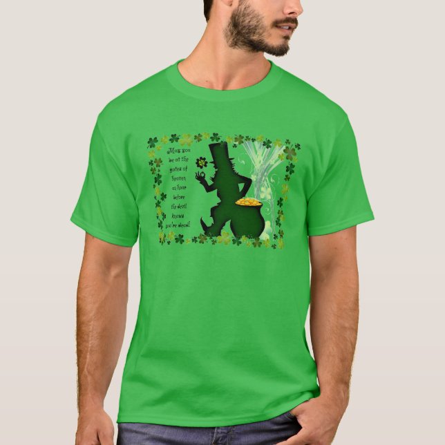 Sankt Patrick T-shirt - Må aldrig Djävulen veta (Framsida)