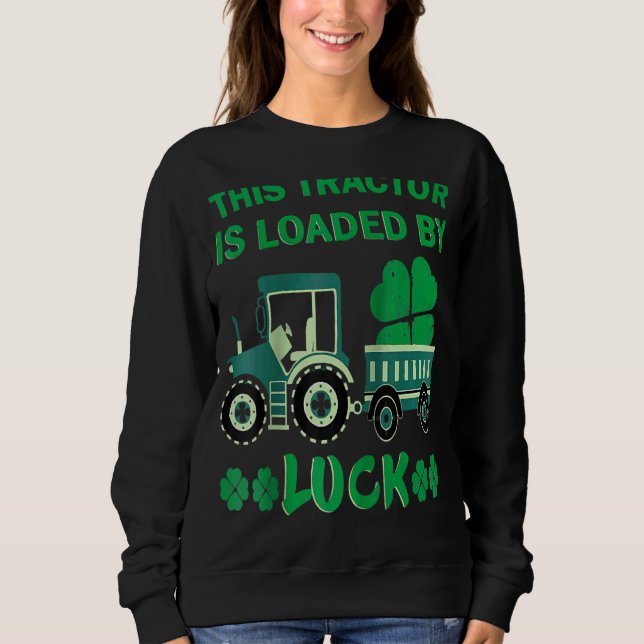 Sankt Patrick-traktorns Shamrocks Tractor Lastbil  T Shirt (Framsida)