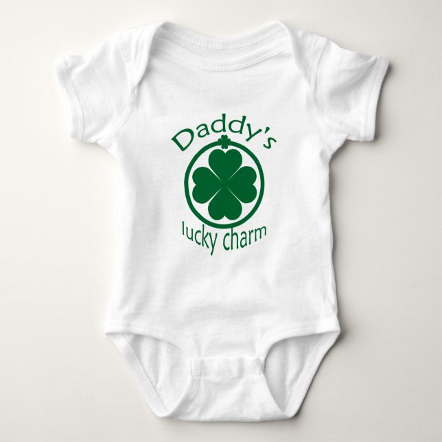 Sankt Patrick's Daddys Lucky Charm Infant Creeper Tee (Framsida)