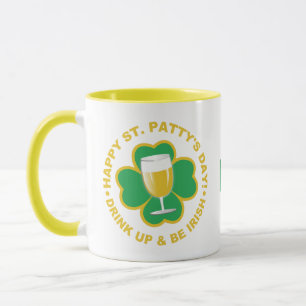 Sankt Patricks dag anpassade monogrammuggar Mugg