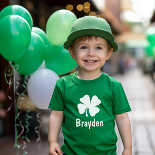 Sankt Patricks dag Grön Shamrock Personligt Namn Tee