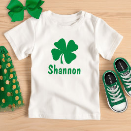 Sankt Patricks dag Grön Shamrock Personligt Namn Tröja