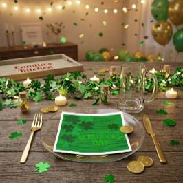 Sankt Patricks dag Lagerblad Personlig Shamrock Pappersservett