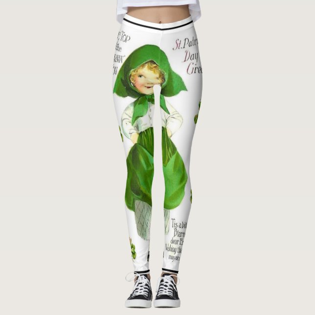 Sankt Patricks dag Leggings (Framsida)