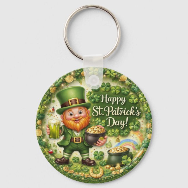 Sankt Patricks dag Leprechaun-nyckelring Nyckelring (Framsida)