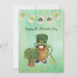 Sankt Patricks dag med Shamrock Grön akvarell Julkort