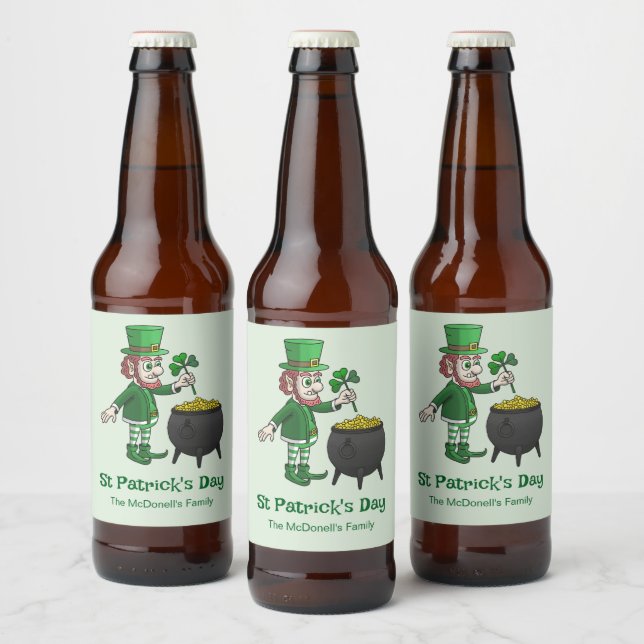 Sankt Patricks dag Ölflaska Etikett (Flaskor)