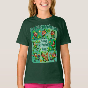 Sankt Patricks dag Roliga "Party Leprechauns" T Shirt
