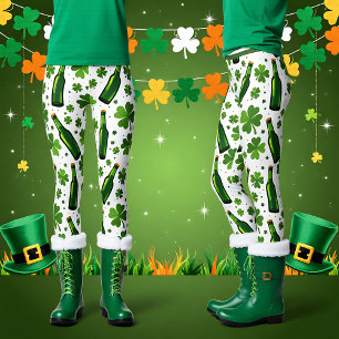 Sankt Patricks dag Shamrock & Schláinte Leggings