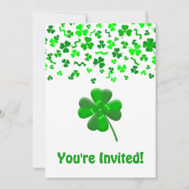 Sankt Patricks dag Shamrocks Personlig Platt Inbjudningar