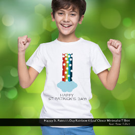 Sankt Patricks dagstidning Rainbow 4-Löv Klöver mi T Shirt