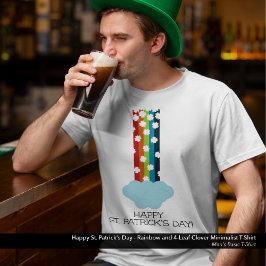 Sankt Patricks dagstidning Rainbow 4-Löv Klöver mi T Shirt