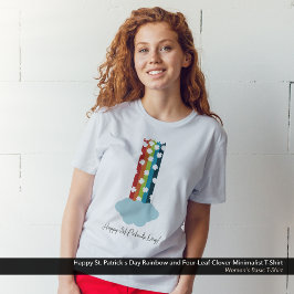 Sankt Patricks dagstidning Rainbow 4-Löv Klöver mi T Shirt
