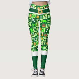 Sankt Patrick's Day Icons Costume Leggings