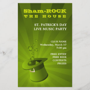 Sankt Patrick's Day Party flygare Flygblad