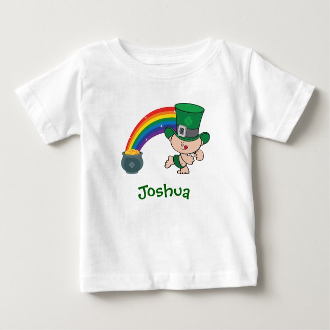 Sankt Patrick's Day Rainbow Småbarn Tee (Framsida)