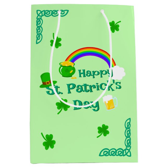 Sankt Patrick's Day Shamrock Pot of Guld Celtic Kn (Framsidan)