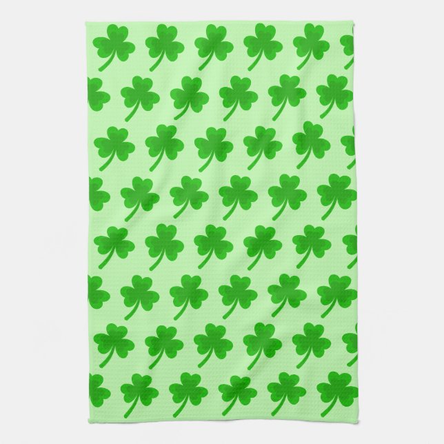 Sankt Patrick's Day Shamrock Pot of Guld Celtic Kn Kökshandduk (Vertikal)