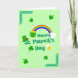 Sankt Patrick's Day Shamrock Pot of Guld Celtic Kn Kort