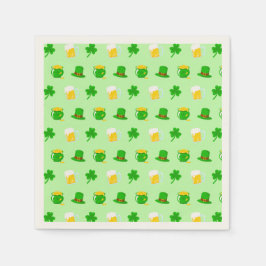 Sankt Patrick's Day Shamrock Pot of Guld Celtic Kn Pappersservett