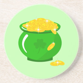 Sankt Patrick's Day Shamrock Pot of Guld Celtic Kn Underlägg