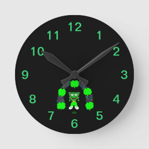 Sankt Patrick's FrankenCheese Acrylic Wall Clock Rund Klocka