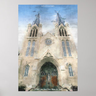 Sankt Patrick's Gothic Revival Church Painting Poster