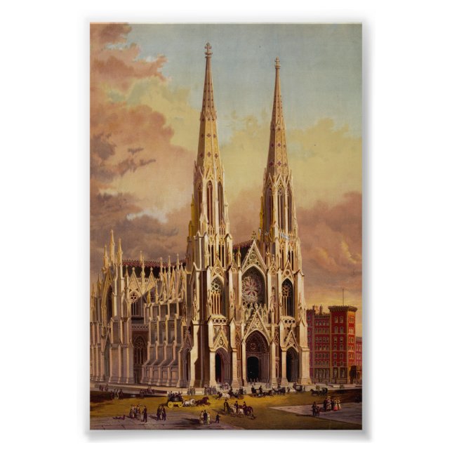 Sankt Patriks katedral i Midtown Manhattan  Fototryck (Framsidan)