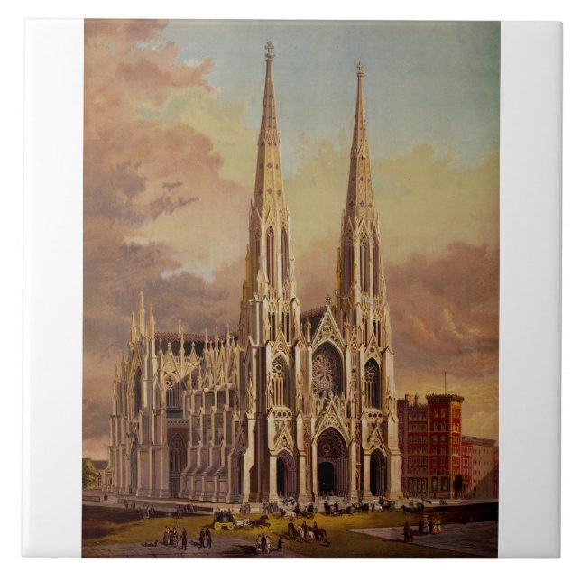 Sankt Patriks katedral i Midtown Manhattan  Kakelplatta (Framsidan)