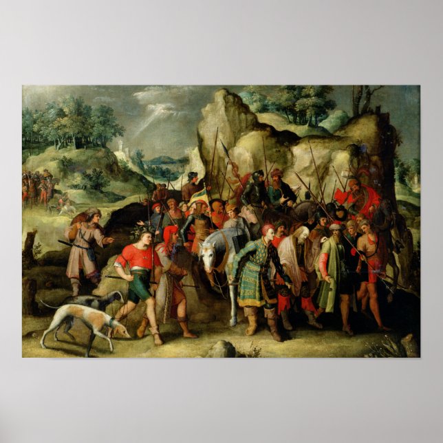 Sankt Paul Led till Damaskus efter hans konverteri Poster (Framsidan)