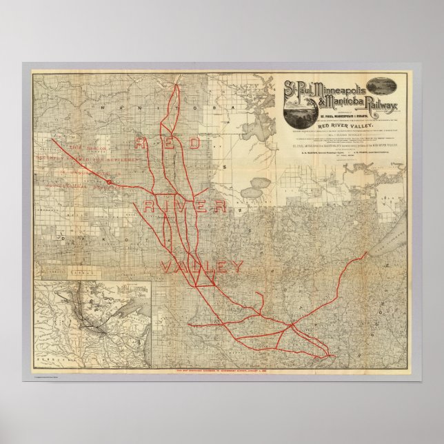 Sankt Paul, Minneapolis och Manitoba-järnvägen Poster (Framsidan)
