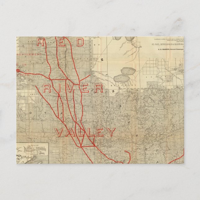 Sankt Paul, Minneapolis och Manitoba-järnvägen Vykort (Framsida)