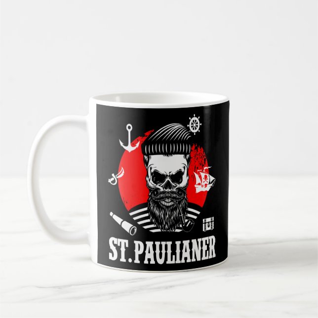 Sankt Pauli Hamburg Skull Paulian Saint Pauli Kaffemugg (Vänster)