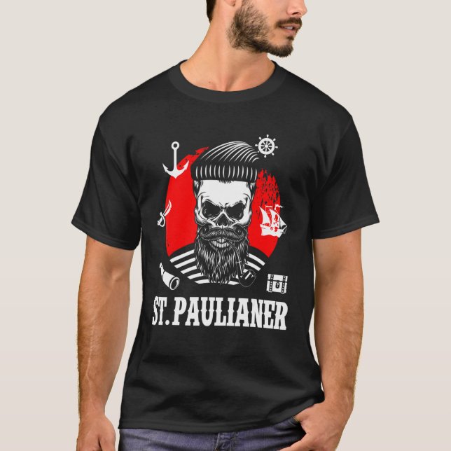 Sankt Pauli Hamburg Skull Paulian Saint Pauli T Shirt (Framsida)