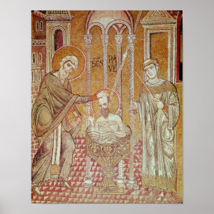 Sankt Pauls baptism av Ananias Poster