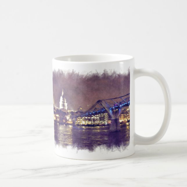 Sankt Paul's Cathedral by Night Bra-Art Painting Kaffemugg (Höger)