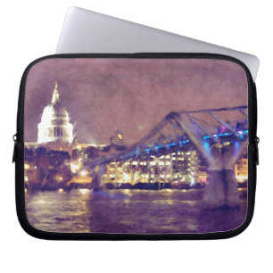Sankt Paul's Cathedral by Night Bra-Art Painting Laptop Sleeve