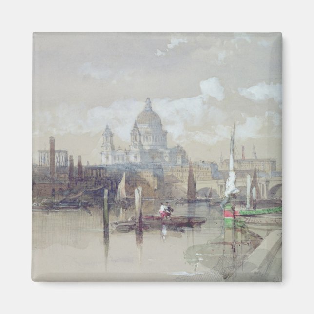 Sankt Pauls från floden, 1863 Magnet (Framsidan)
