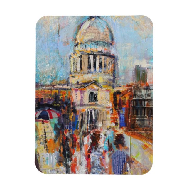 Sankt Pauls från millenniebron Magnet (Vertikal)