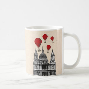 Sankt Pauls katedral och Röda Luftballonger Kaffemugg