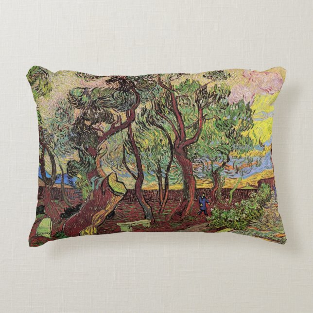 Sankt Pauls-sjukhuset och trädgården av Vincent va Prydnadskudde (Framsidan)