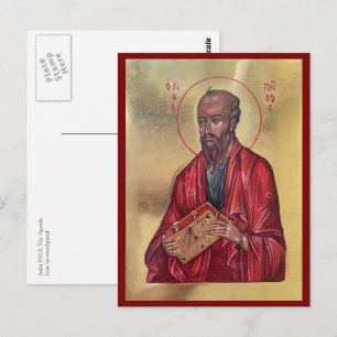 Sankt Paulus Aposteln Grekisk-ortodox ikon Vykort