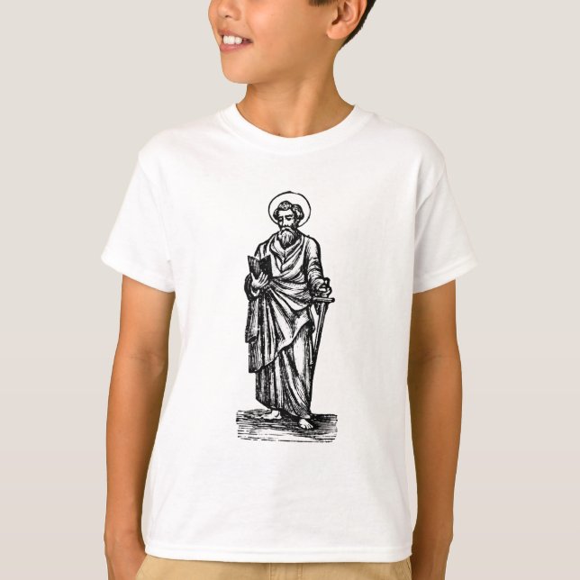 Sankt Paulus aposteln med svärd sakral konst T Shirt (Framsida)