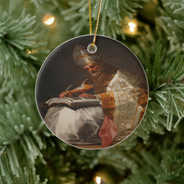 Sankt påve Gregorius den store Julgransprydnad Keramik (Träd)