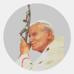 Sankt Påve Johannes Paulus II Runt Klistermärke